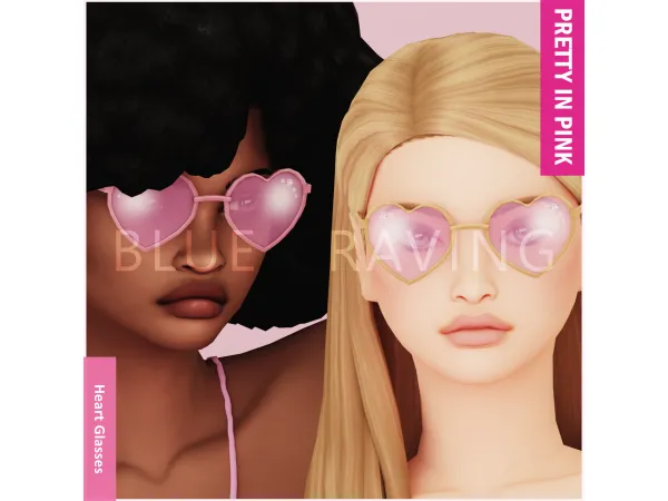 Blue Craving - Heart Glasses