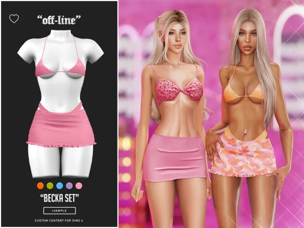 Alpha Off Line Becka Set Sample by bergdorfsims - The Sims 4 Custom Content
