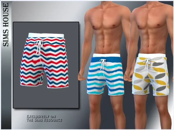 Alpha Men's swim shorts by simsfinds - The Sims 4 Custom Content
