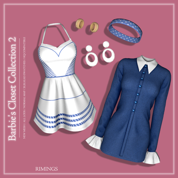 Alpha [RIMINGS] Barbie's Closet Collection 2 by simsfinds - The Sims 4 Custom Content