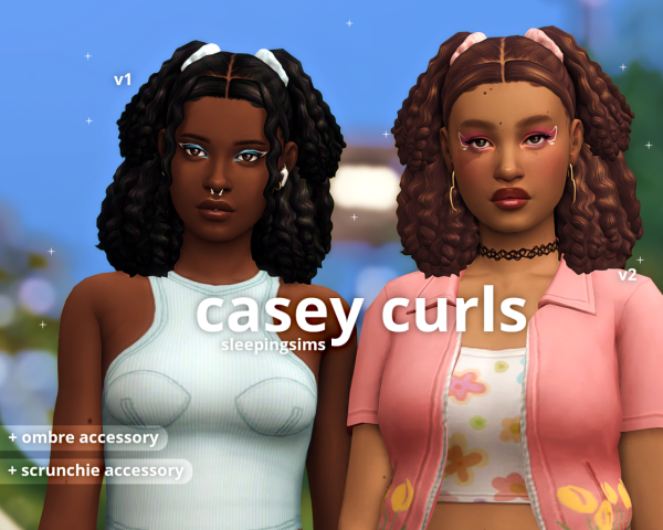 Maxis Match casey curls by simsfinds - The Sims 4 Custom Content