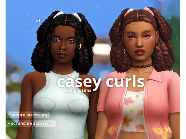 Maxis Match casey curls by sleepingsims - The Sims 4 Custom Content