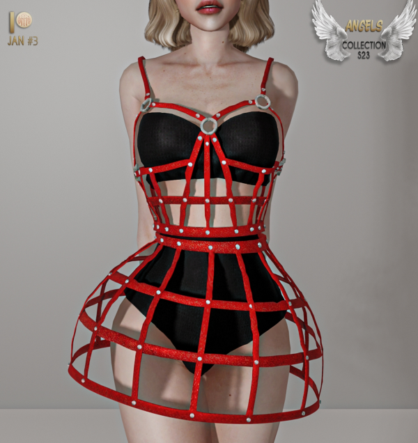 Alpha CAGE DRESS S23 tr by busratr - The Sims 4 Custom Content