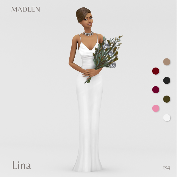 Maxis Match Lina Dress by madlensims - The Sims 4 Custom Content