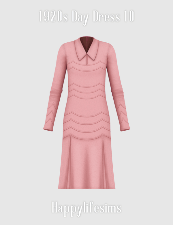 Mix [Lonelyboy] 1920s Day Dress 10 (Koonam) by simsfinds - The Sims 4 Custom Content