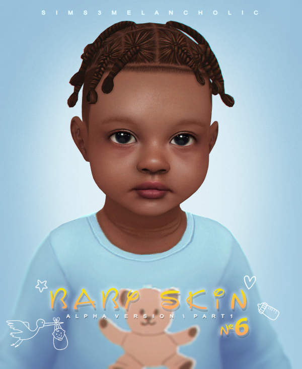 Mix BABY SKIN 6 ALPHA VERSION genetics for toddlers infants by simsfinds - The Sims 4 Custom Content