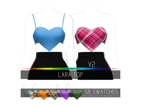 Alpha LARA TOP by Simpliciaty - The Sims 4 Custom Content