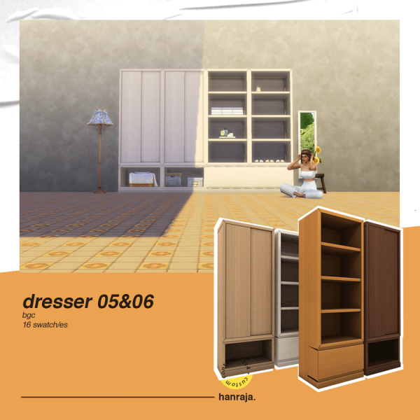 Maxis Match DRESSER 05 06 by simsfinds - The Sims 4 Custom Content