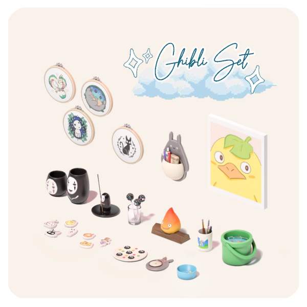 Maxis Match Ghibli Set by simsfinds - The Sims 4 Custom Content