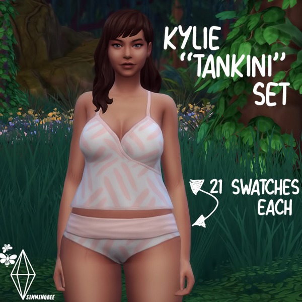 Maxis Match KYLIE TANKINI SET by simsfinds - The Sims 4 Custom Content