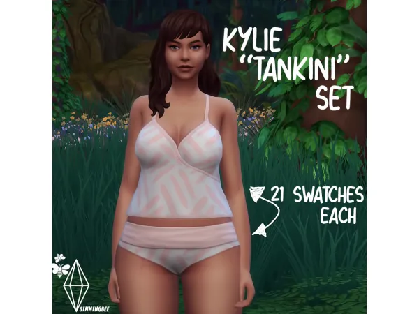 Maxis Match KYLIE TANKINI SET by simmingbee - The Sims 4 Custom Content