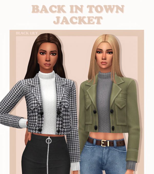 Maxis Match Back In Town Jacket by simsfinds - The Sims 4 Custom Content