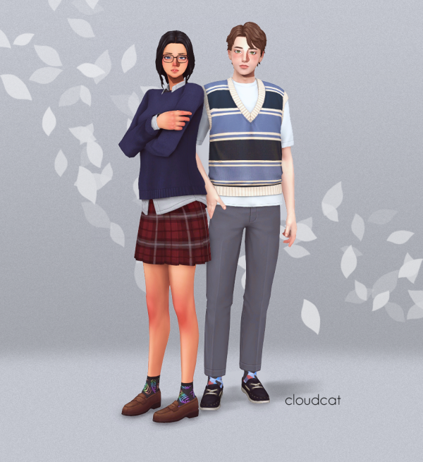 Maxis Match Studious Set by simsfinds - The Sims 4 Custom Content