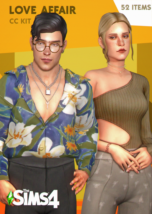 Maxis Match LOVE AFFAIR Kit 52 Items by simsfinds - The Sims 4 Custom Content