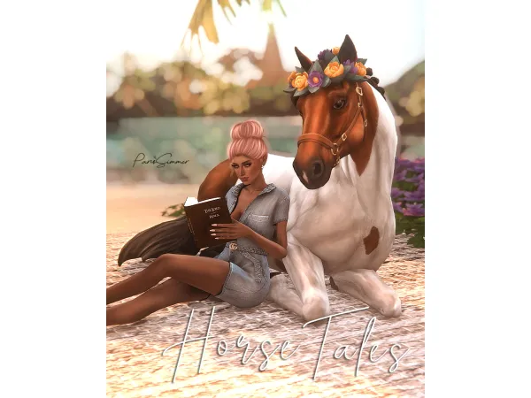 Mix Horse Tales 8 poses with Horse - The Sims 4 Custom Content