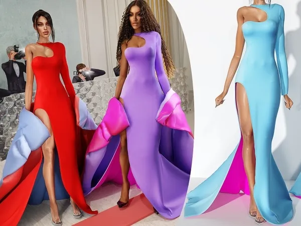 Alpha Kylie Jenner's Gown from Met Gala 2023 by cool_content_star - The Sims 4 custom content