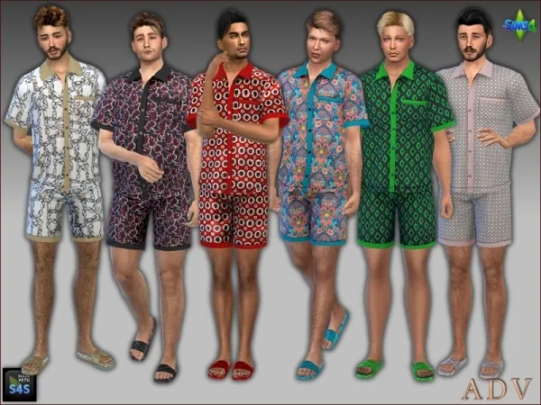 Maxis Match Pajamas and slippers for adults by artedellavita_mabra - The Sims 4 Custom Content