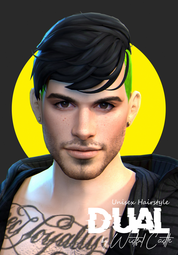 Maxis Match Dual (unisex hair) by simsfinds - The Sims 4 Custom Content