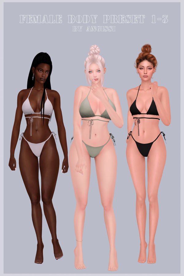 Alpha Female body preset 1 3 BlushFreckles full body by simsfinds - The Sims 4 Custom Content