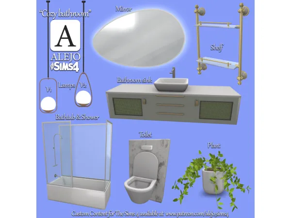 Alpha Cozy bathroom by Alejo Sims 4 - The Sims 4 Custom Content