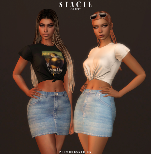 Alpha STACIE outfit by simsfinds - The Sims 4 Custom Content