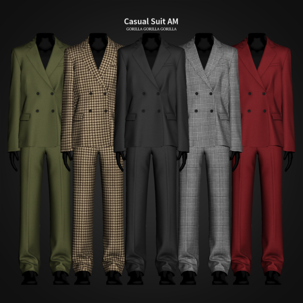 Alpha Casual Suit AM by simsfinds - The Sims 4 Custom Content