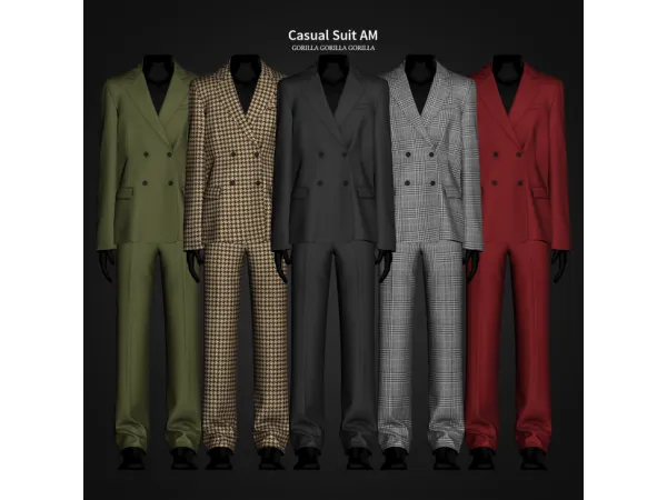 Alpha Casual Suit AM by gorillax3 - The Sims 4 Custom Content