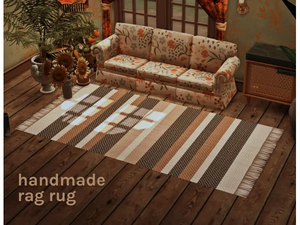Maxis Match handmade rag rug - The Sims 4 Custom Content