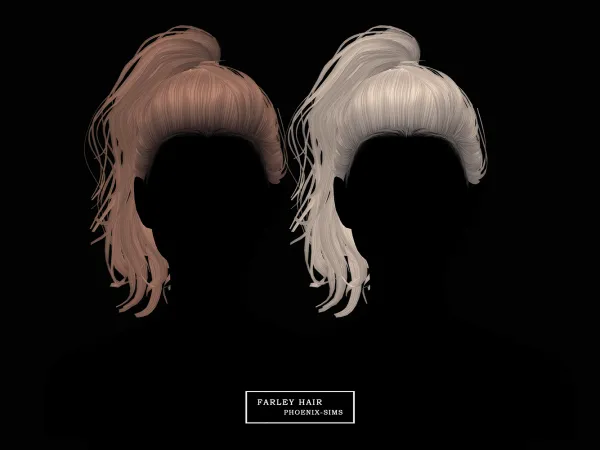 Alpha Farley Hair by phoenixsims4 - The Sims 4 Custom Content