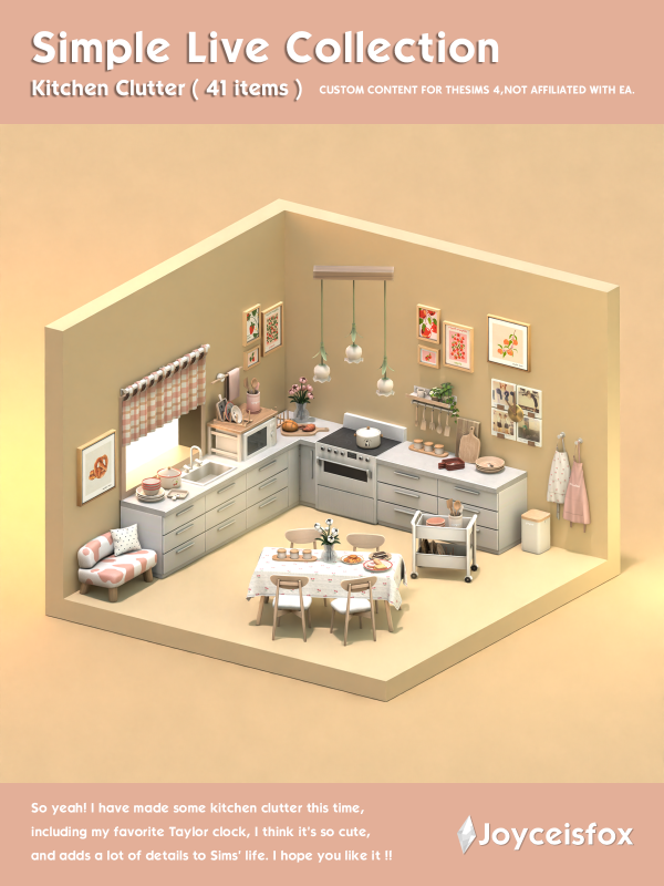 Maxis Match 7 Simple Live Collection Kitchen Clutte by simsfinds - The Sims 4 Custom Content