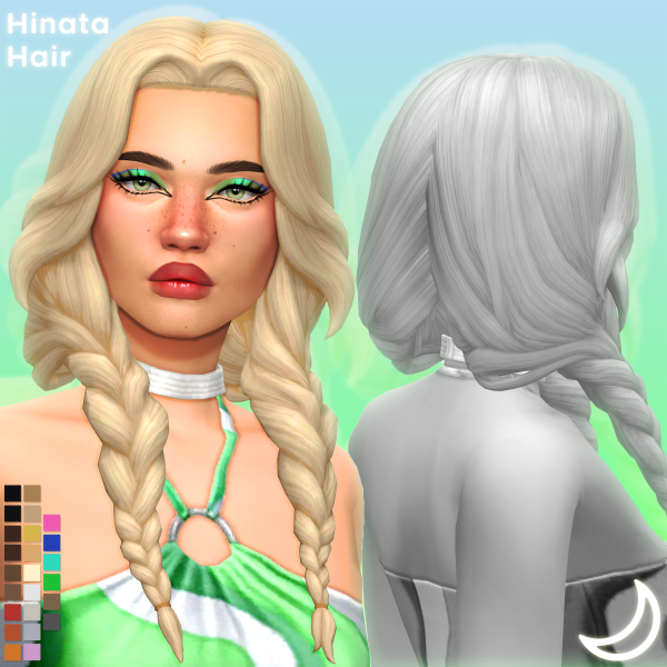 Maxis Match HINATA HAIR by simsfinds - The Sims 4 Custom Content
