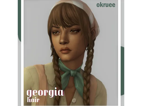 Maxis Match georgia hair by okruee - The Sims 4 Custom Content