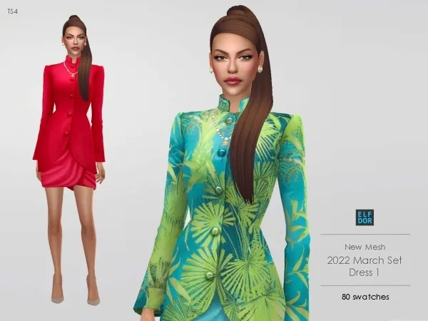 Maxis Match Summer Business Suit by elfdor - The Sims 4 Custom Content