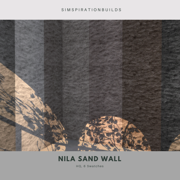 Alpha Nila Sand Wall by simsfinds - The Sims 4 Custom Content