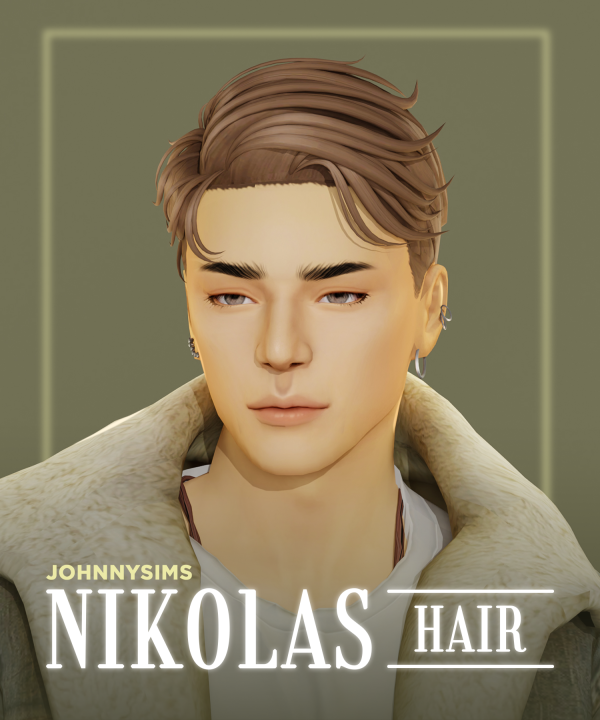 Maxis Match Nikolas Hair by simsfinds - The Sims 4 Custom Content
