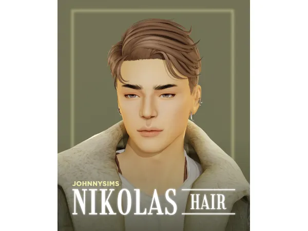 Maxis Match Nikolas Hair by JohnnySims - The Sims 4 Custom Content