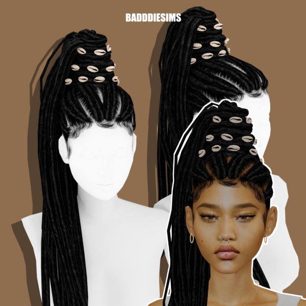 Mix MARLONE HAIR by simsfinds - The Sims 4 Custom Content