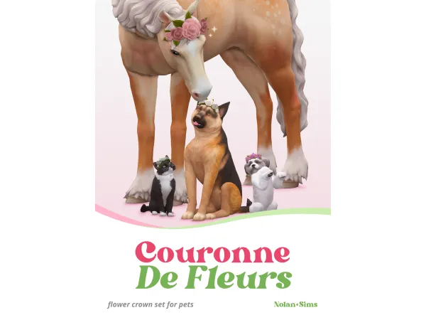 Maxis Match Couronne De Fleurs (Pets) Sims by Nolan - The Sims 4 Custom Content