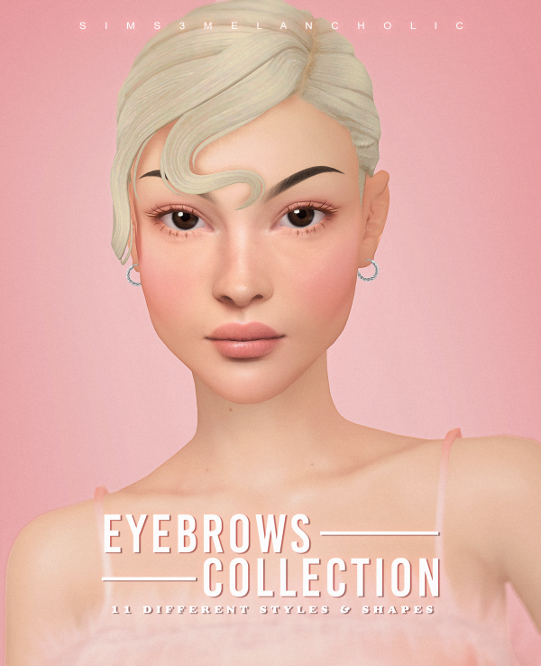 Alpha EYEBROWS COLLECTION by simsfinds - The Sims 4 Custom Content