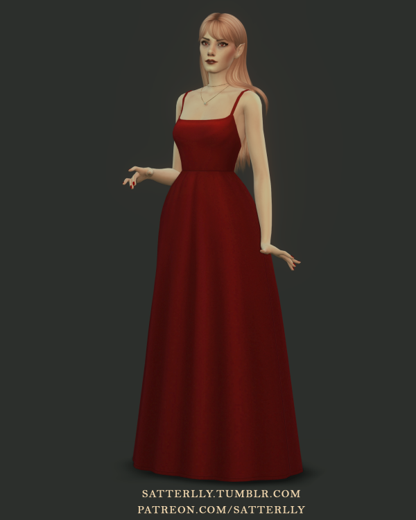 Maxis Match Dress Andrea by simsfinds - The Sims 4 Custom Content