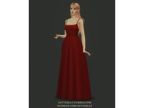 Maxis Match Dress Andrea by satterlly - The Sims 4 Custom Content