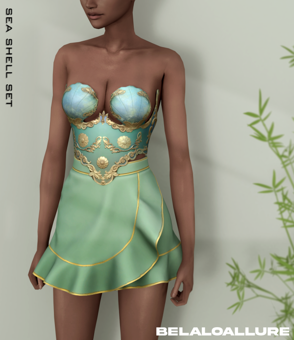 Alpha SEA SHELL SET by simsfinds - The Sims 4 Custom Content