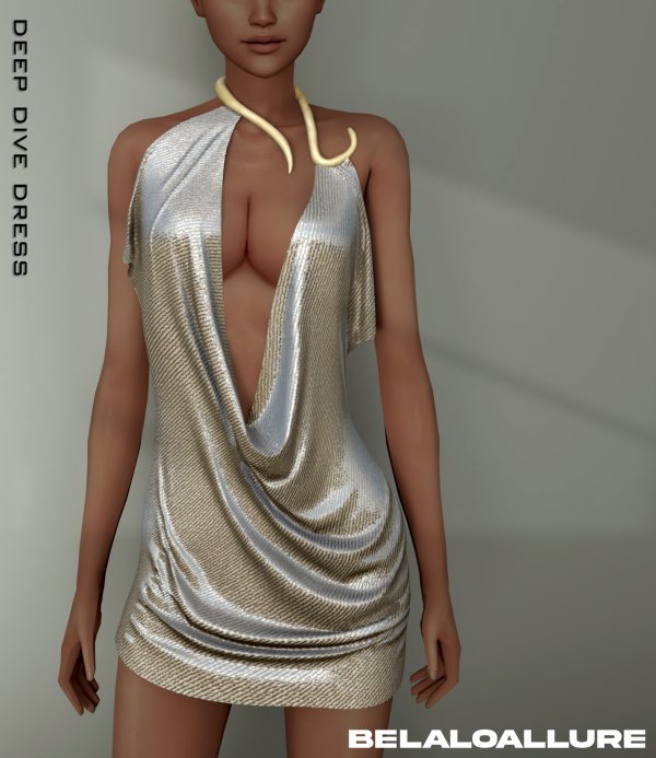 Alpha DIVE DRESS by simsfinds - The Sims 4 Custom Content
