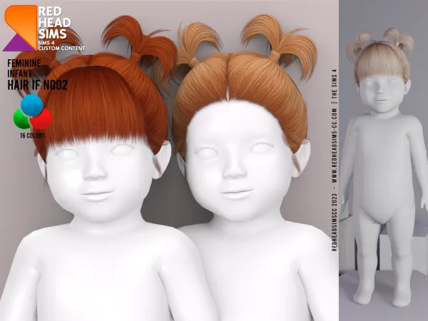 IF HAIR N002 | FREE by Redhead Sims CC