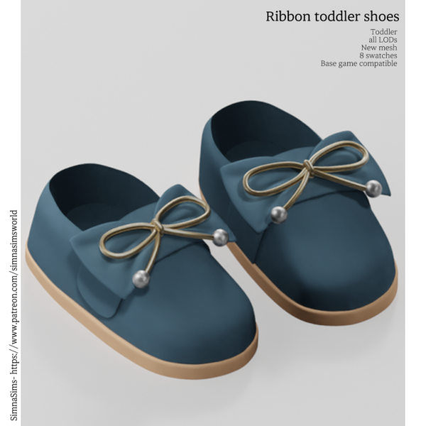 Mix Ribbon shoes for toddler infant by simsfinds - The Sims 4 Custom Content