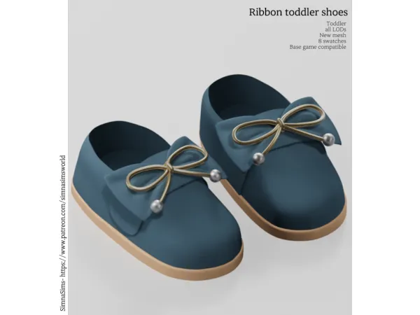 Mix Ribbon shoes for toddler infant - The Sims 4 Custom Content