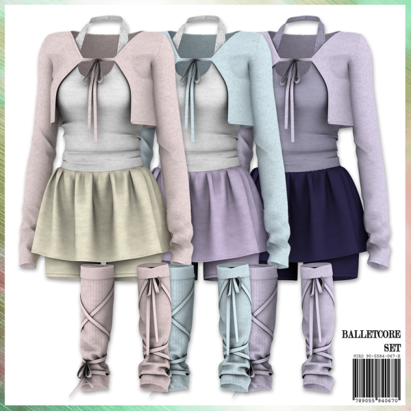 Alpha Balletcore Set by simsfinds - The Sims 4 Custom Content