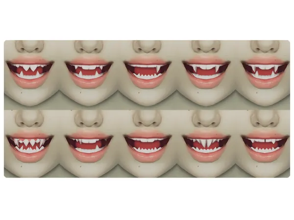 Maxis Match Supernatural Teeth Set by simsfinds - The Sims 4 Custom Content