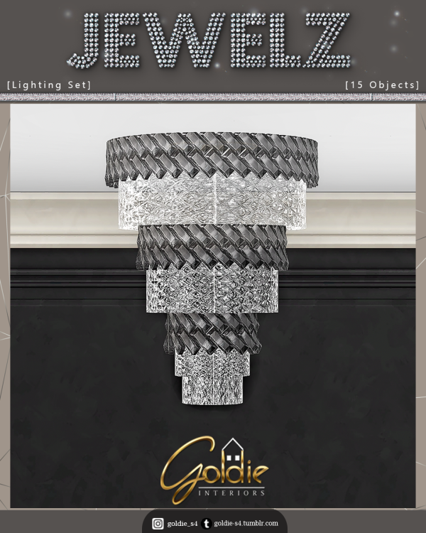 Alpha Jewelz (lighting set) by goldie_s4 - The Sims 4 Custom Content
