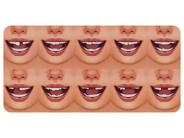 Maxis Match Growing Pains Child Teeth Set by simsfinds - The Sims 4 Custom Content